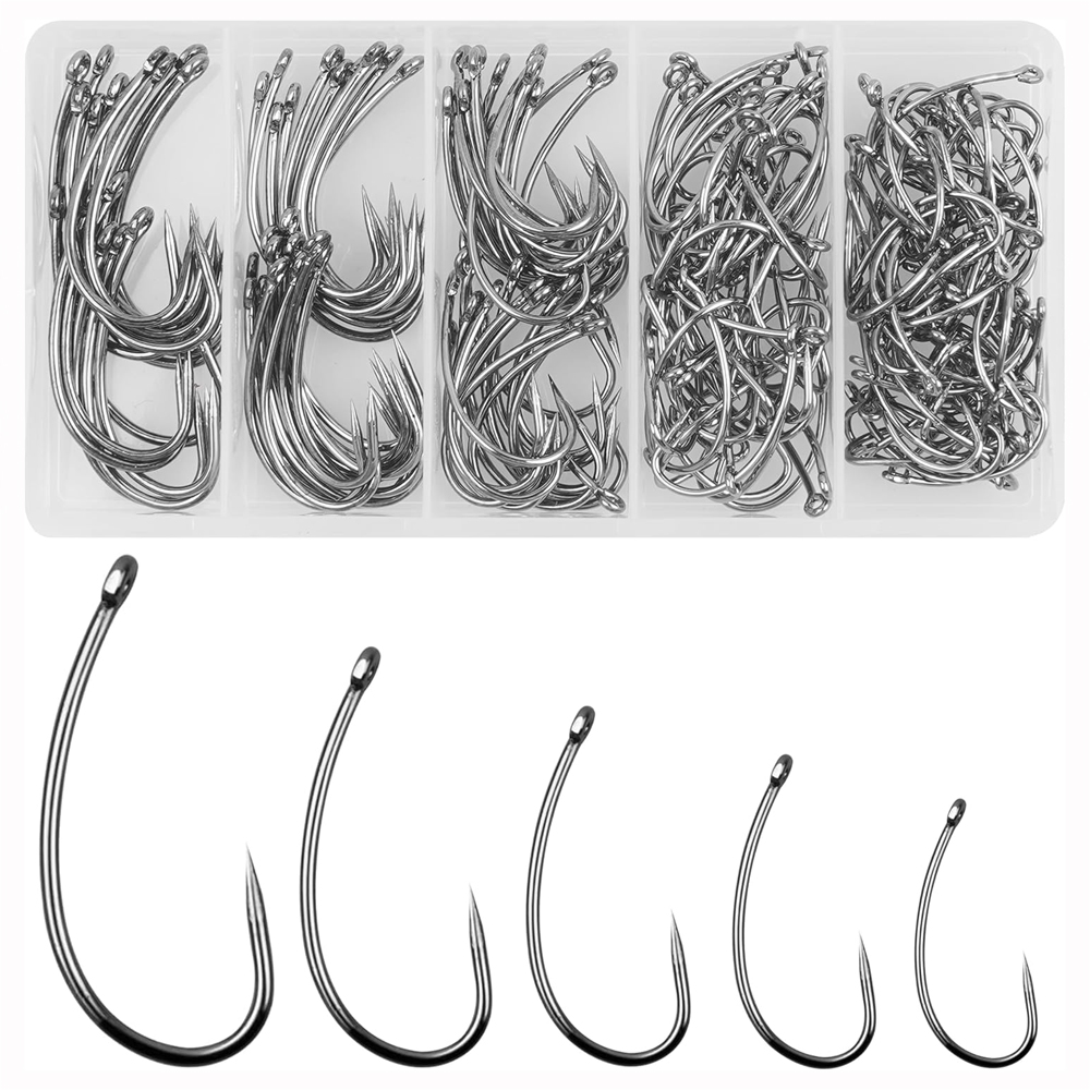 Fishing Hook Assortment - 180 шт., набор рыболовных крючков для