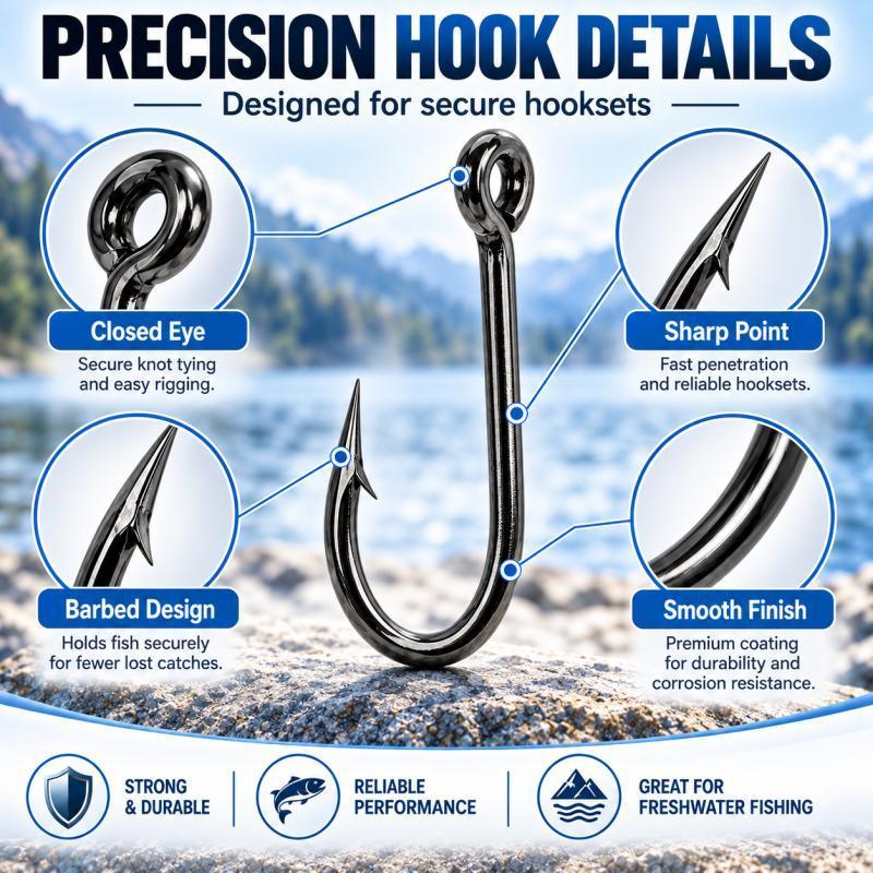 Набор из 100 рыболовных крючко – обзор и цена Fishing Hook Assortment