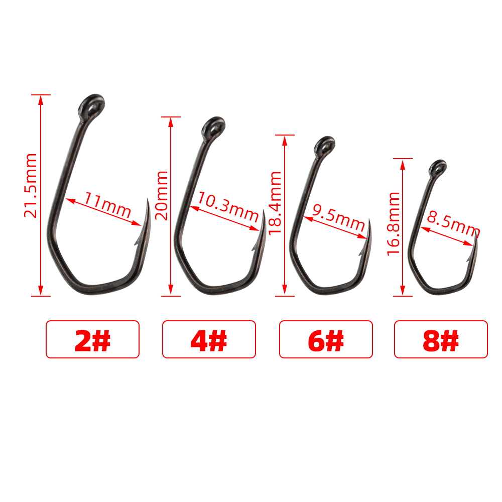 50 шт. крючки для ловли карпа  – обзор и цена Fishing Hook Offset